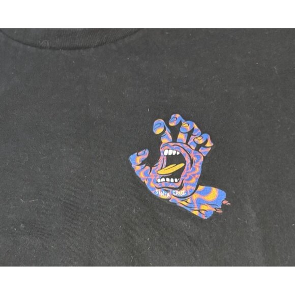 Youth Santa Cruz Skateboards Screaming Hand Graphic Long Sleeve Crop Shirt Sz M - Picture 2 of 9